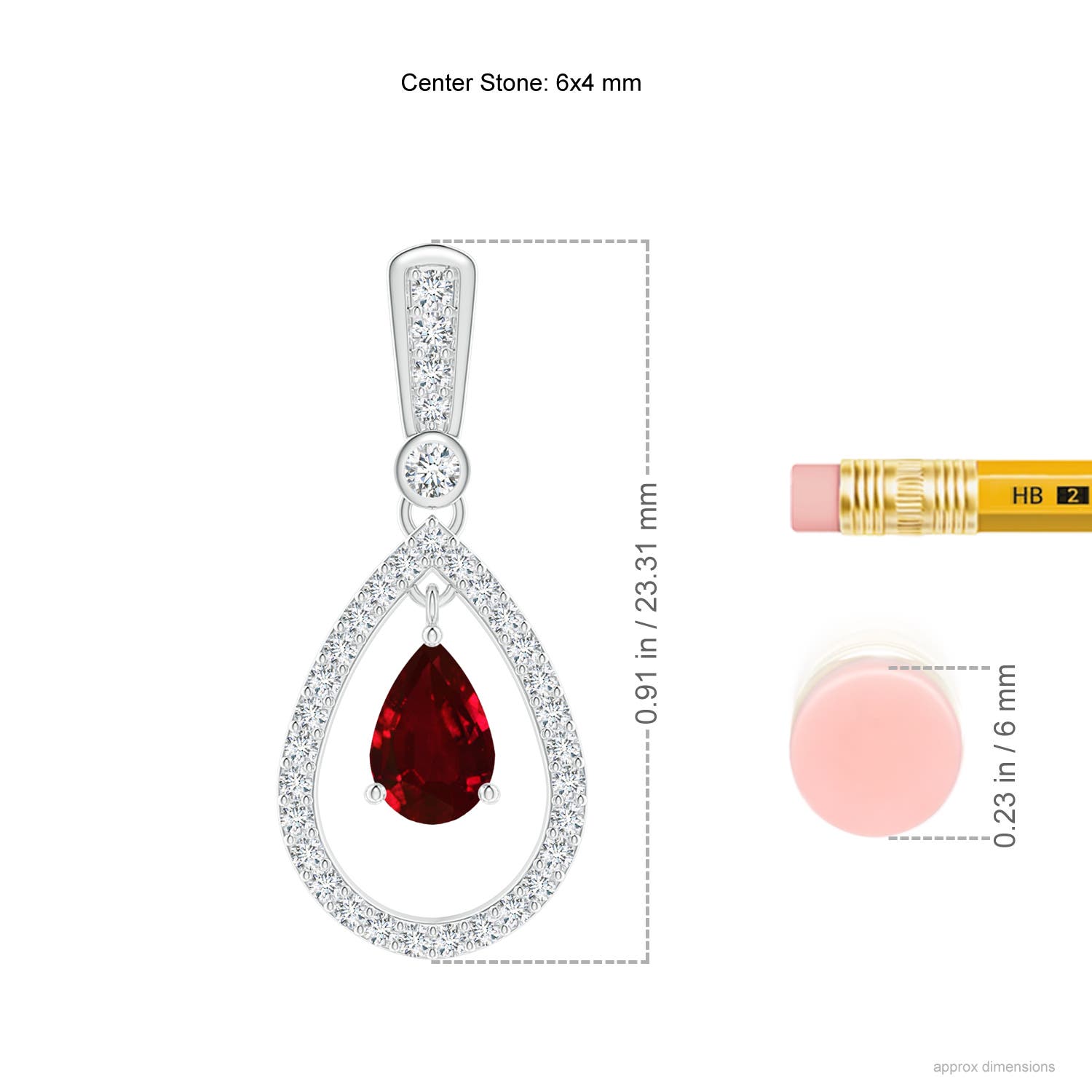 AAAA - Ruby / 1.19 CT / 14 KT White Gold