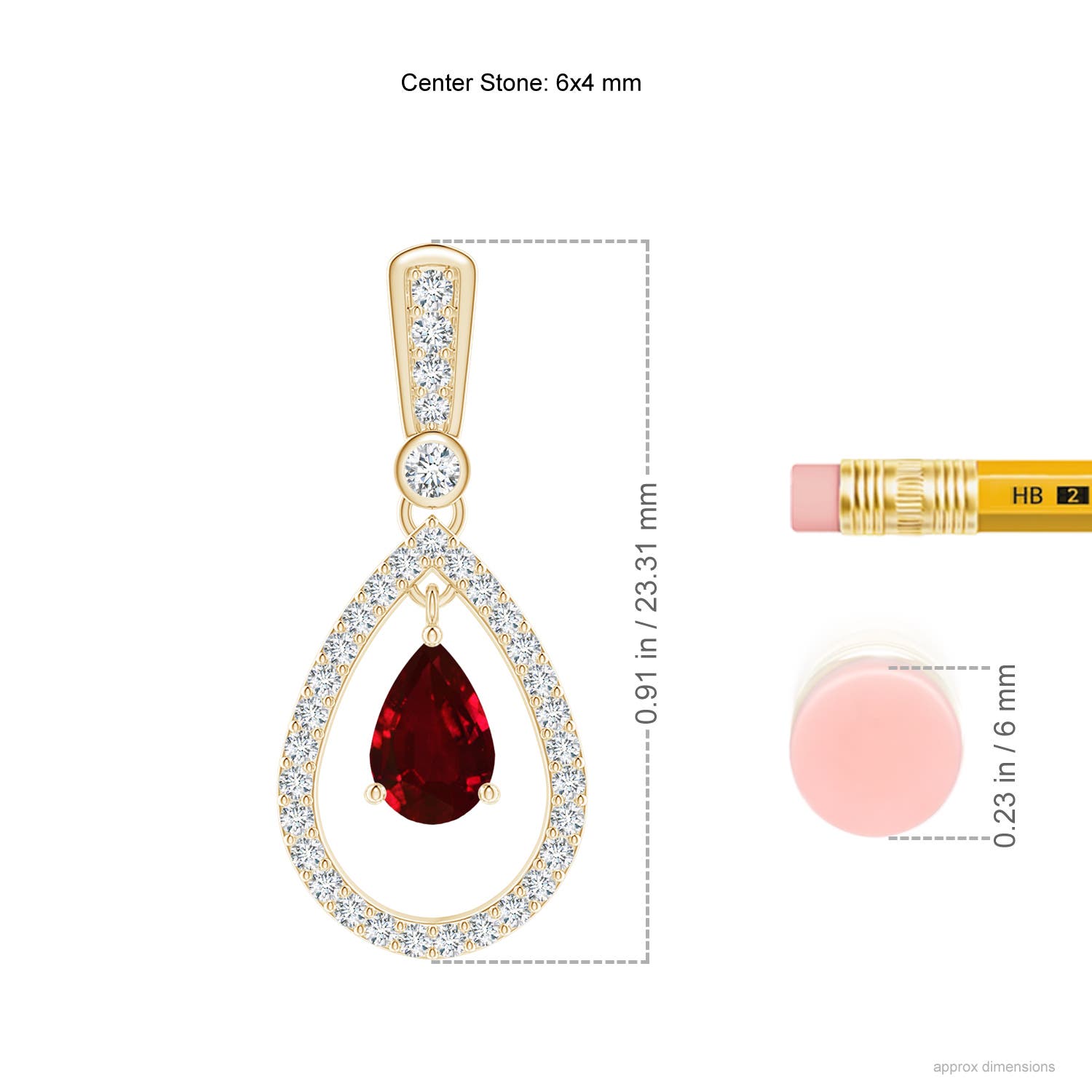 AAAA - Ruby / 1.19 CT / 14 KT Yellow Gold