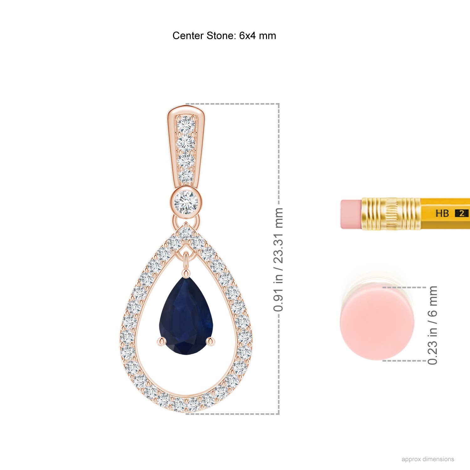 A - Blue Sapphire / 1.19 CT / 14 KT Rose Gold