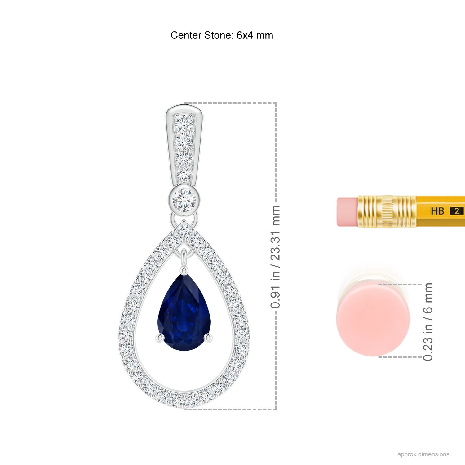 AA - Blue Sapphire / 1.19 CT / 14 KT White Gold