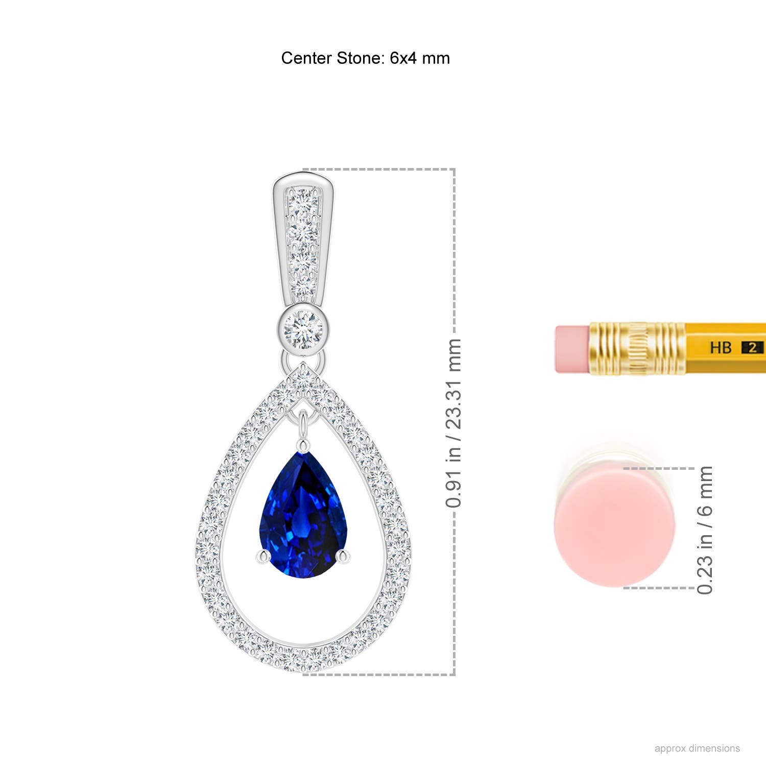 AAAA - Blue Sapphire / 1.19 CT / 14 KT White Gold