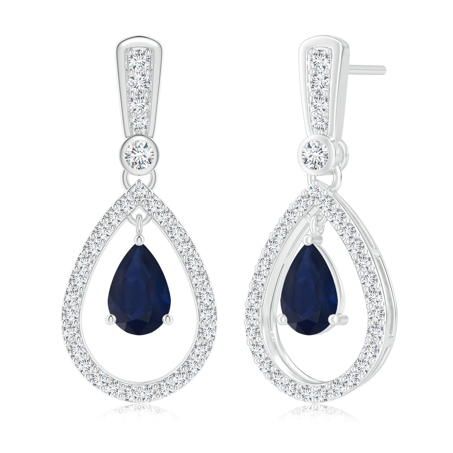 A - Blue Sapphire / 1.99 CT / 14 KT White Gold