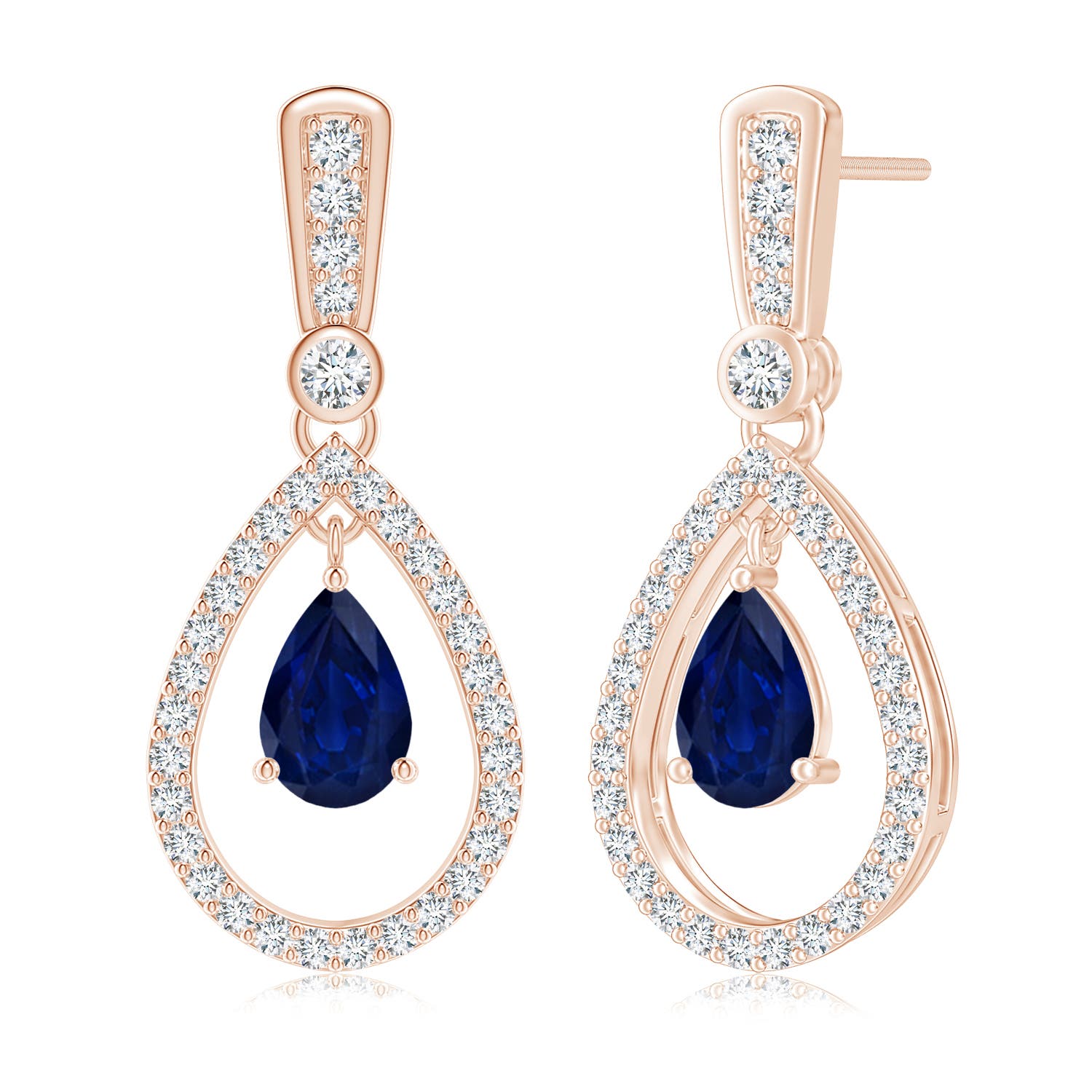 AA - Blue Sapphire / 1.99 CT / 14 KT Rose Gold