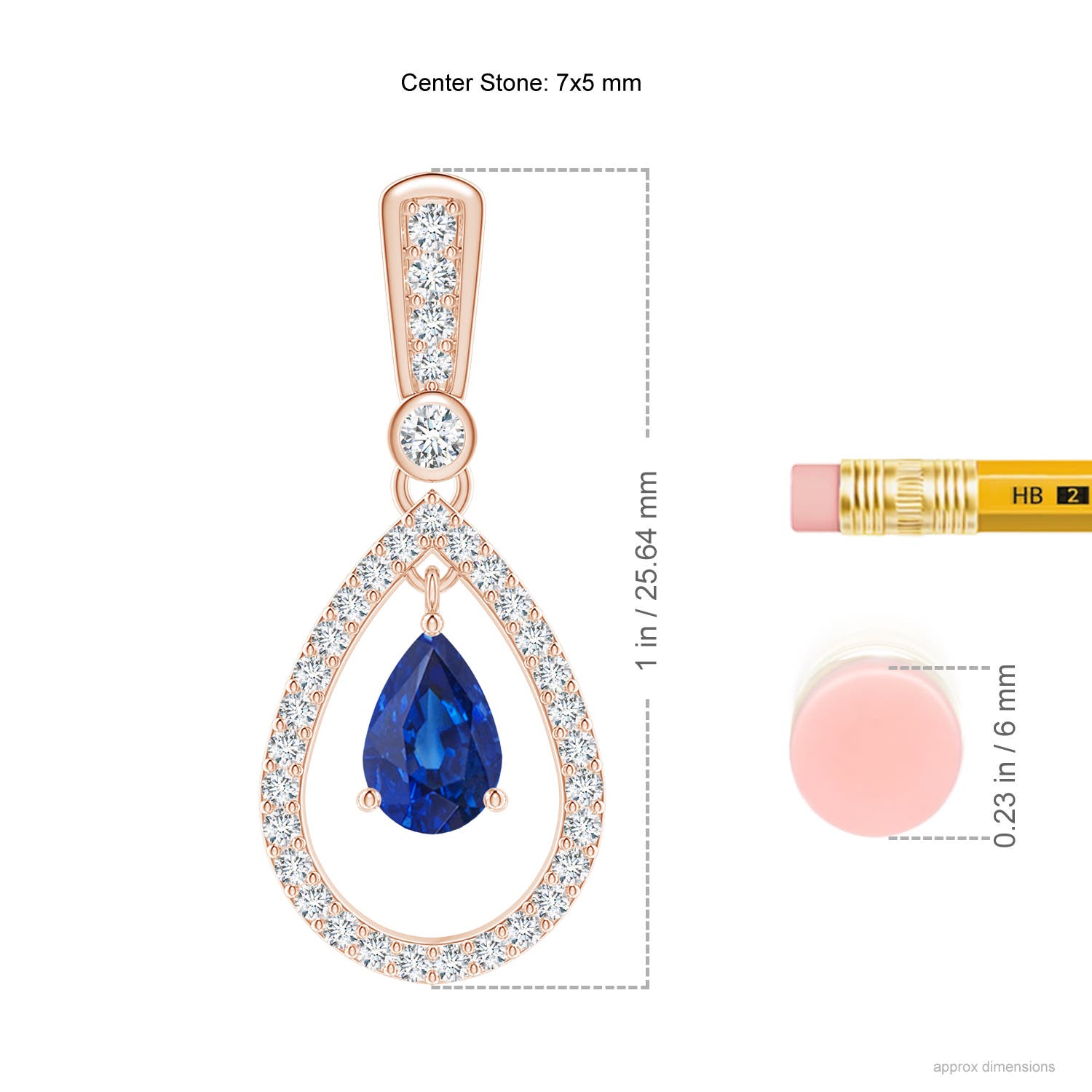 AAA - Blue Sapphire / 1.99 CT / 14 KT Rose Gold