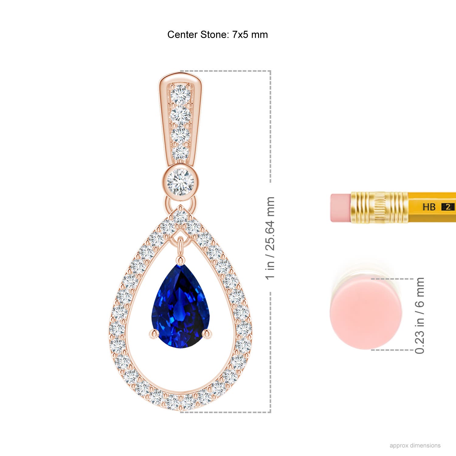 AAAA - Blue Sapphire / 1.99 CT / 14 KT Rose Gold