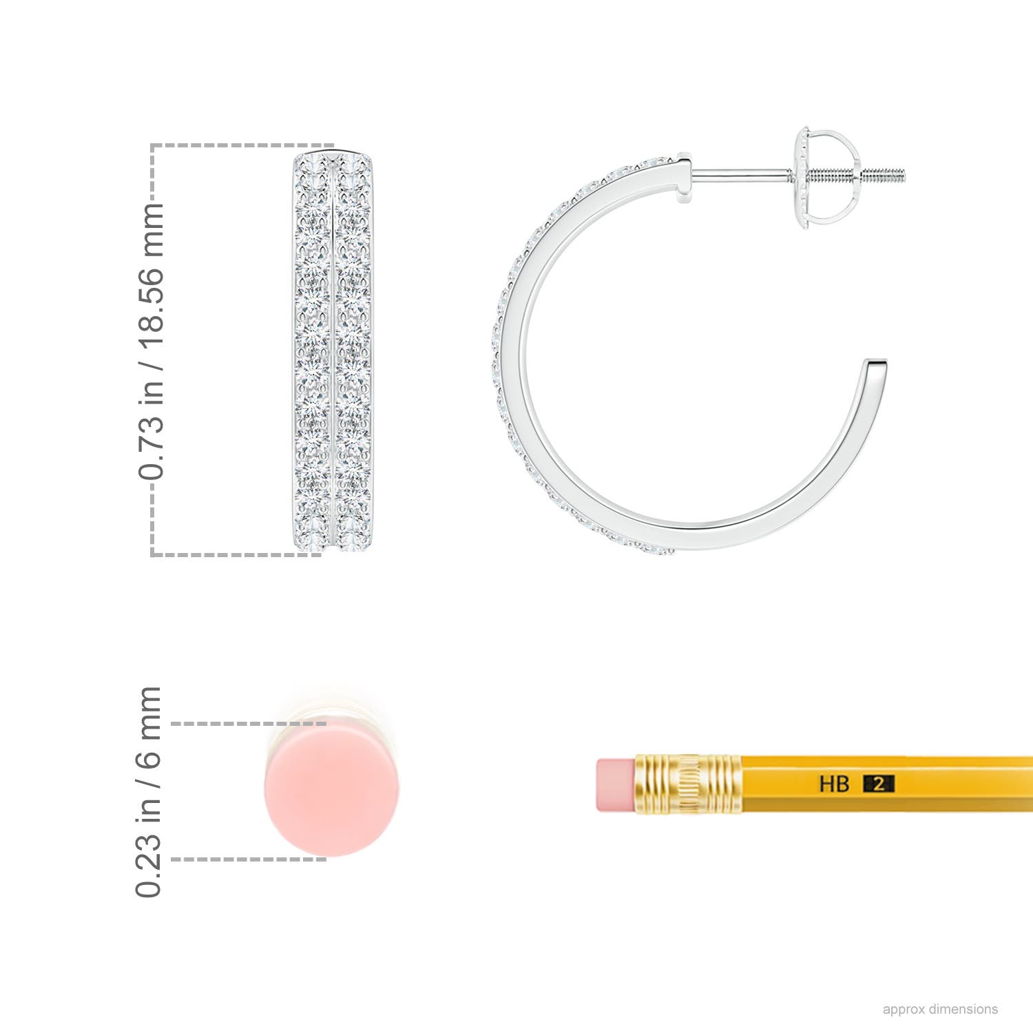 F-G, VS / 0.77 CT / 14 KT White Gold