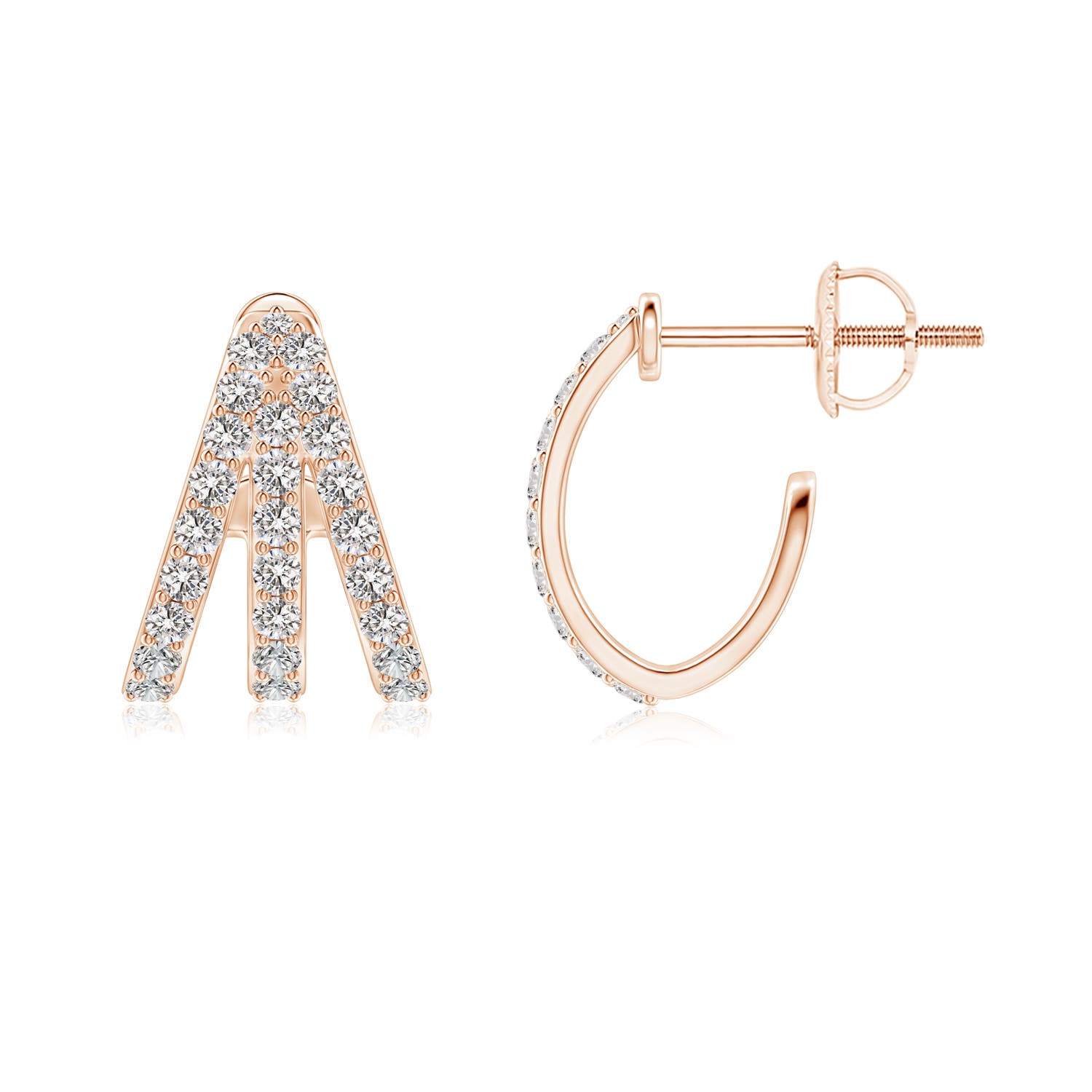 I-J, I1-I2 / 0.61 CT / 14 KT Rose Gold