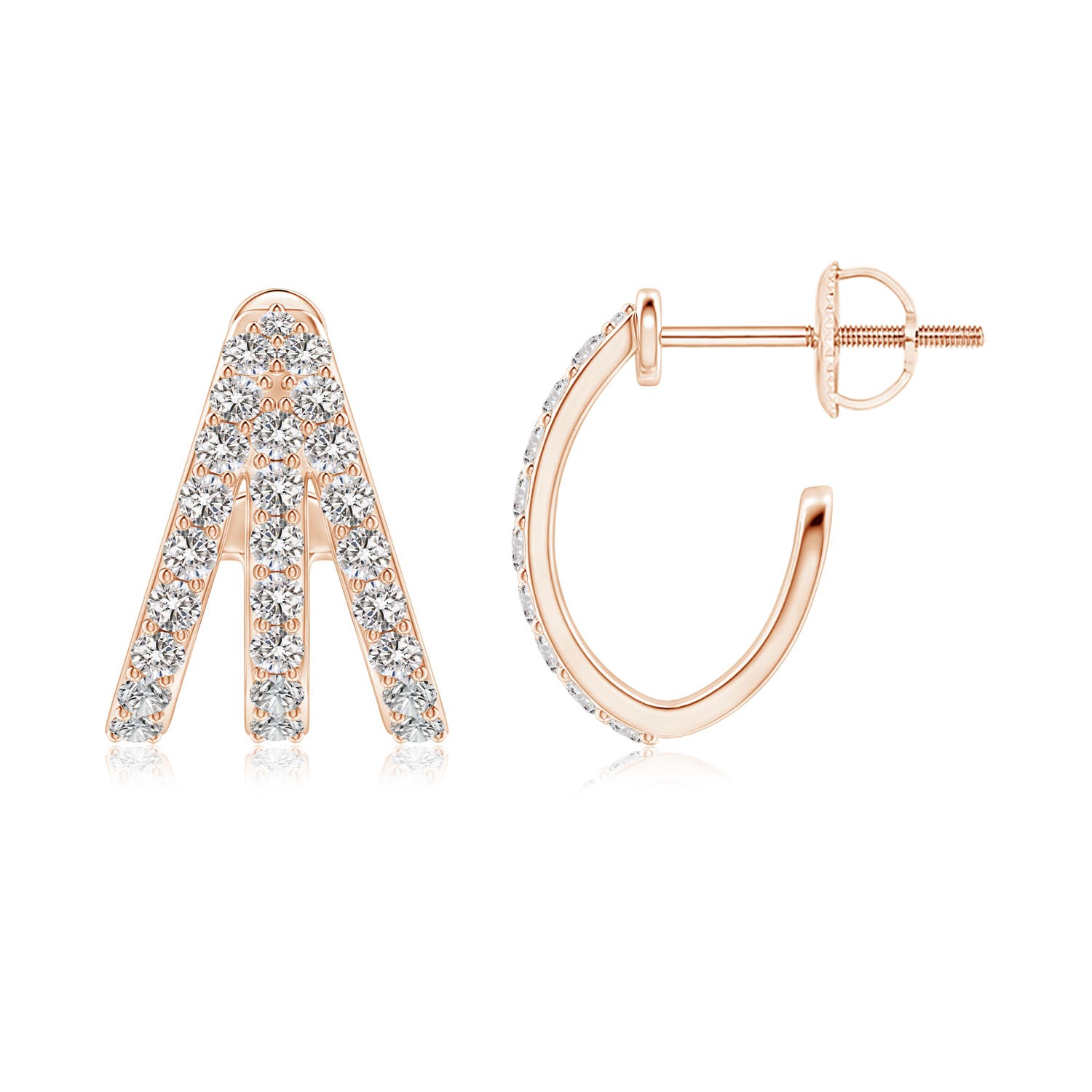 I-J, I1-I2 / 0.81 CT / 14 KT Rose Gold