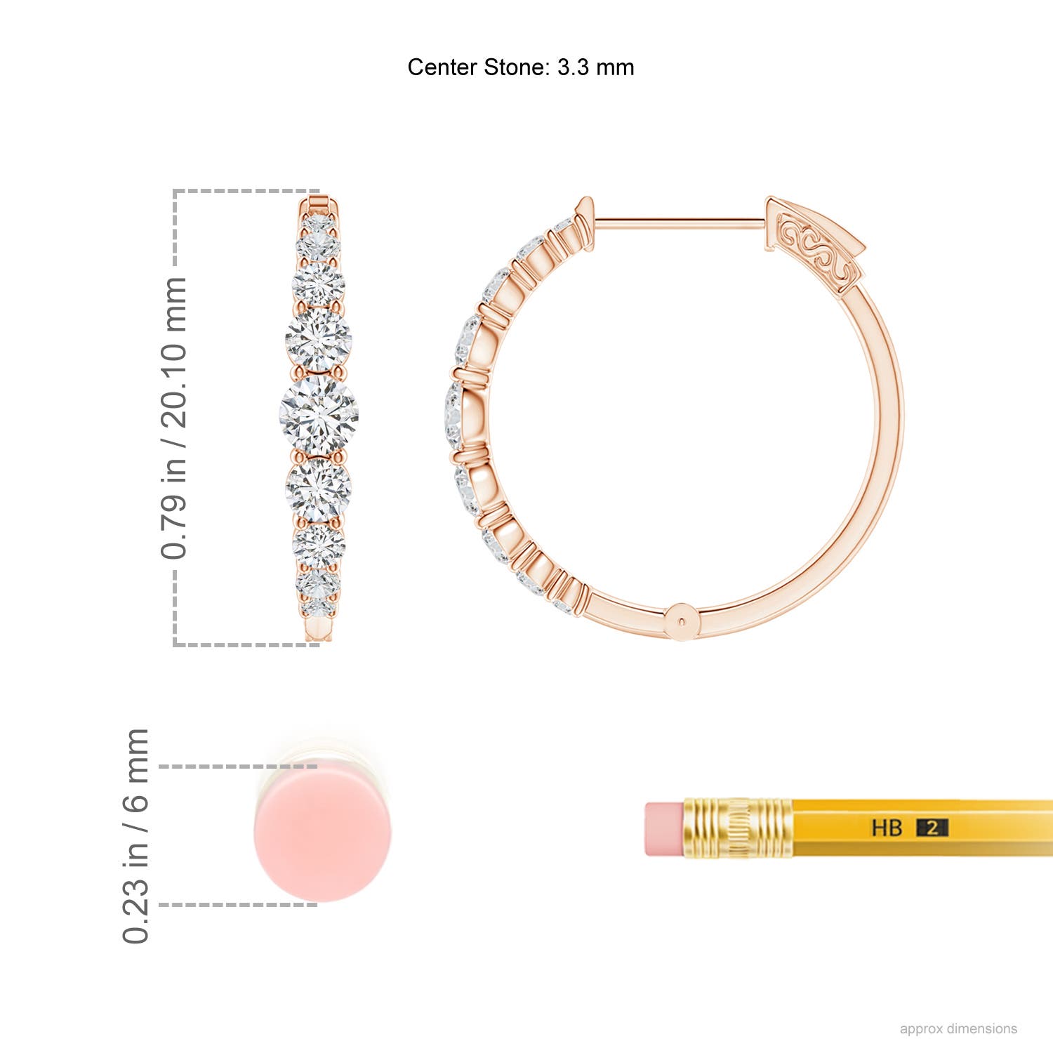 H, SI2 / 0.99 CT / 14 KT Rose Gold