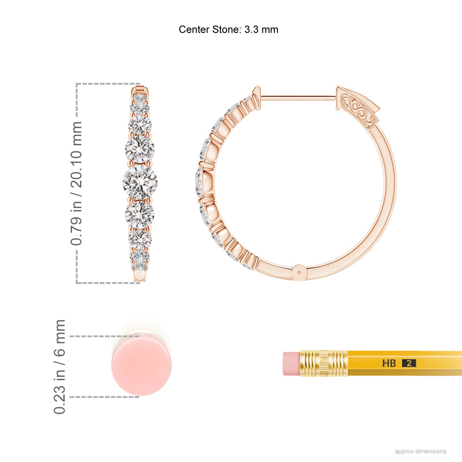 I-J, I1-I2 / 0.99 CT / 14 KT Rose Gold