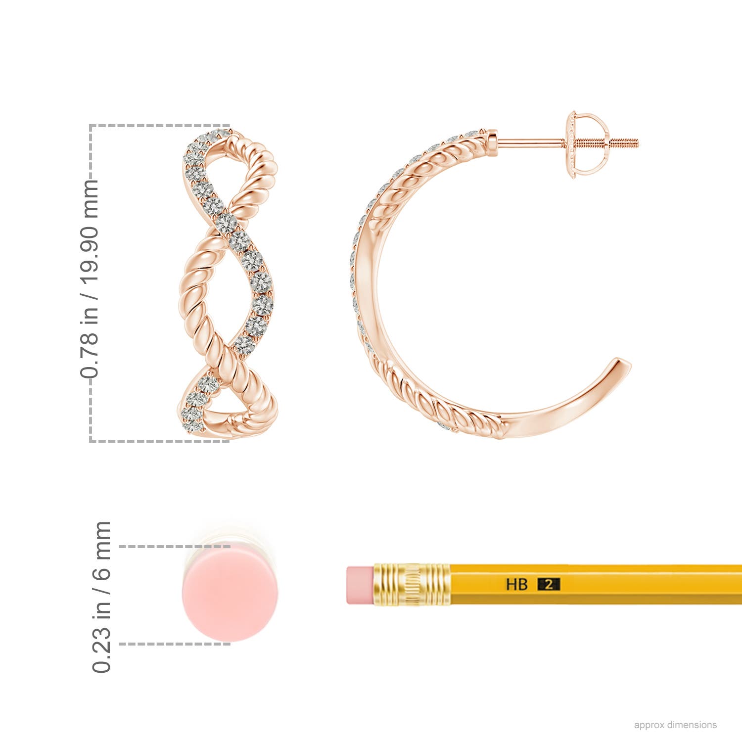 K, I3 / 0.36 CT / 14 KT Rose Gold