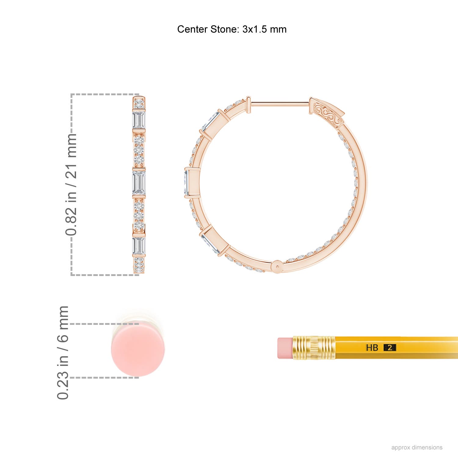 H, SI2 / 0.71 CT / 14 KT Rose Gold