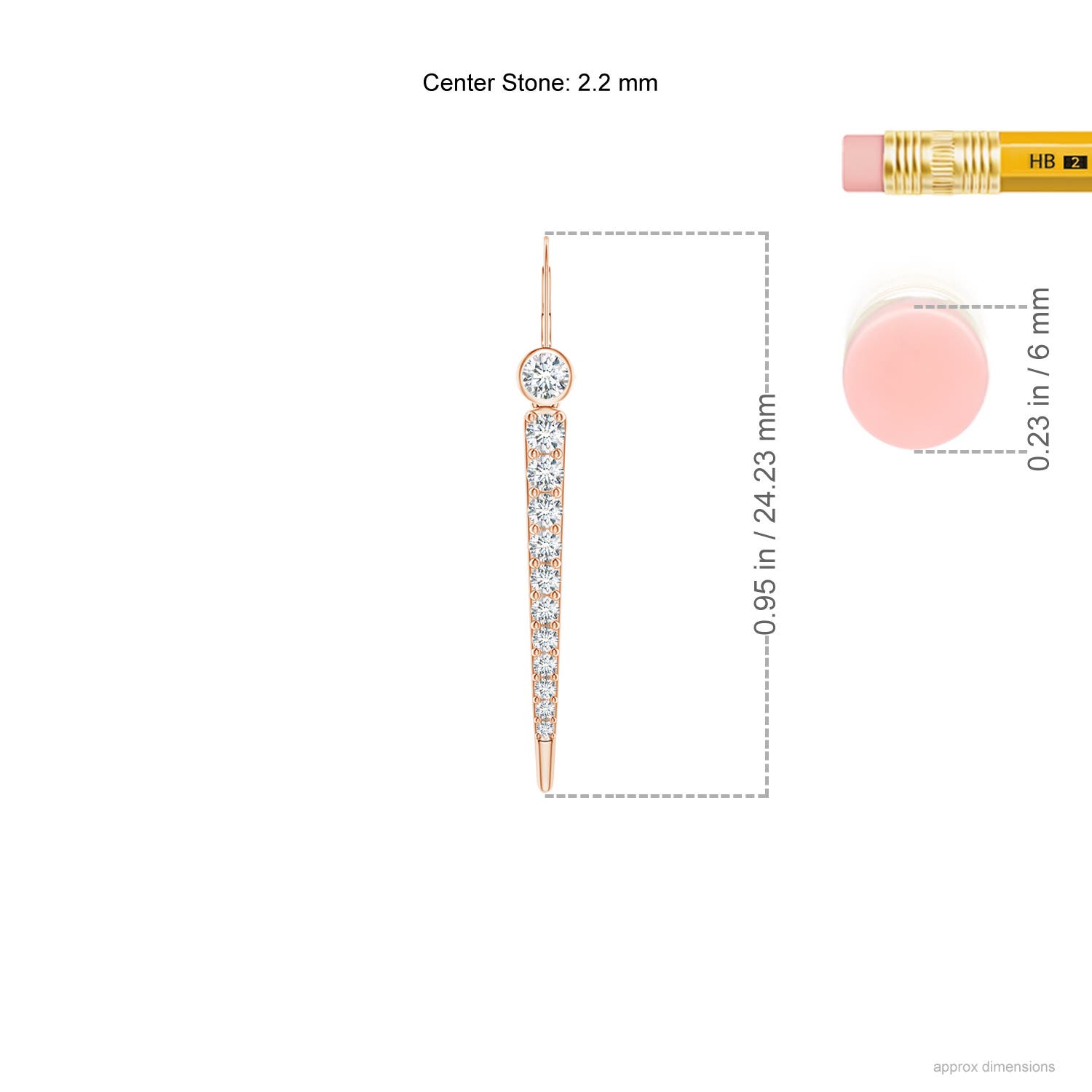 G, VS2 / 0.34 CT / 14 KT Rose Gold