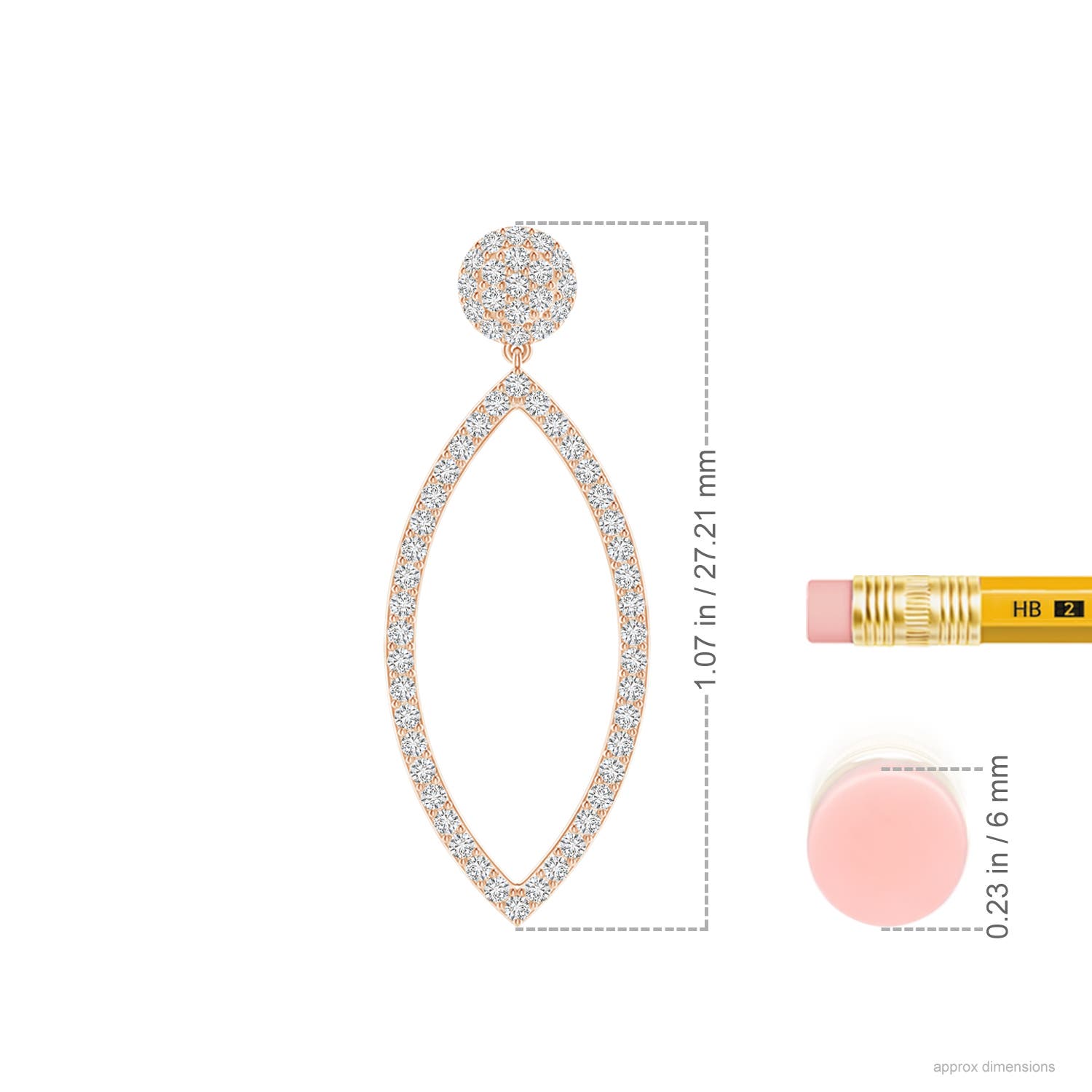 H, SI2 / 0.49 CT / 14 KT Rose Gold