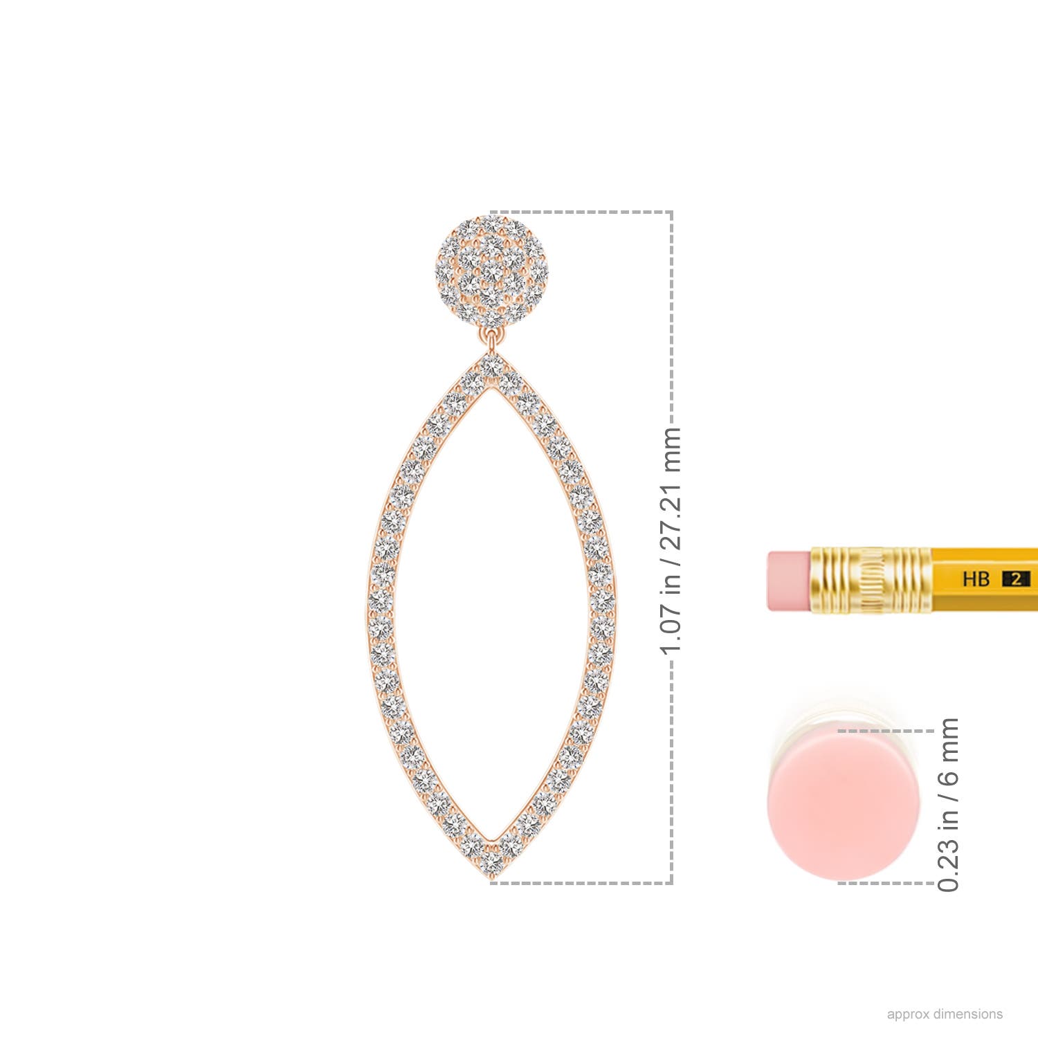 I-J, I1-I2 / 0.49 CT / 14 KT Rose Gold