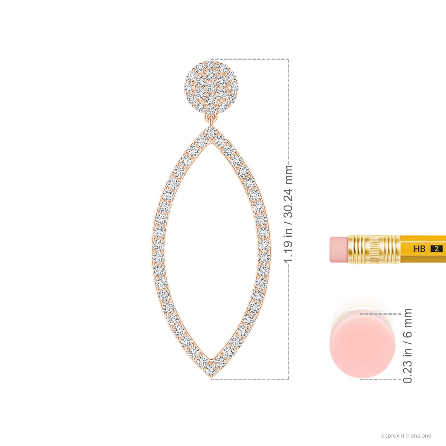 H, SI2 / 0.61 CT / 14 KT Rose Gold