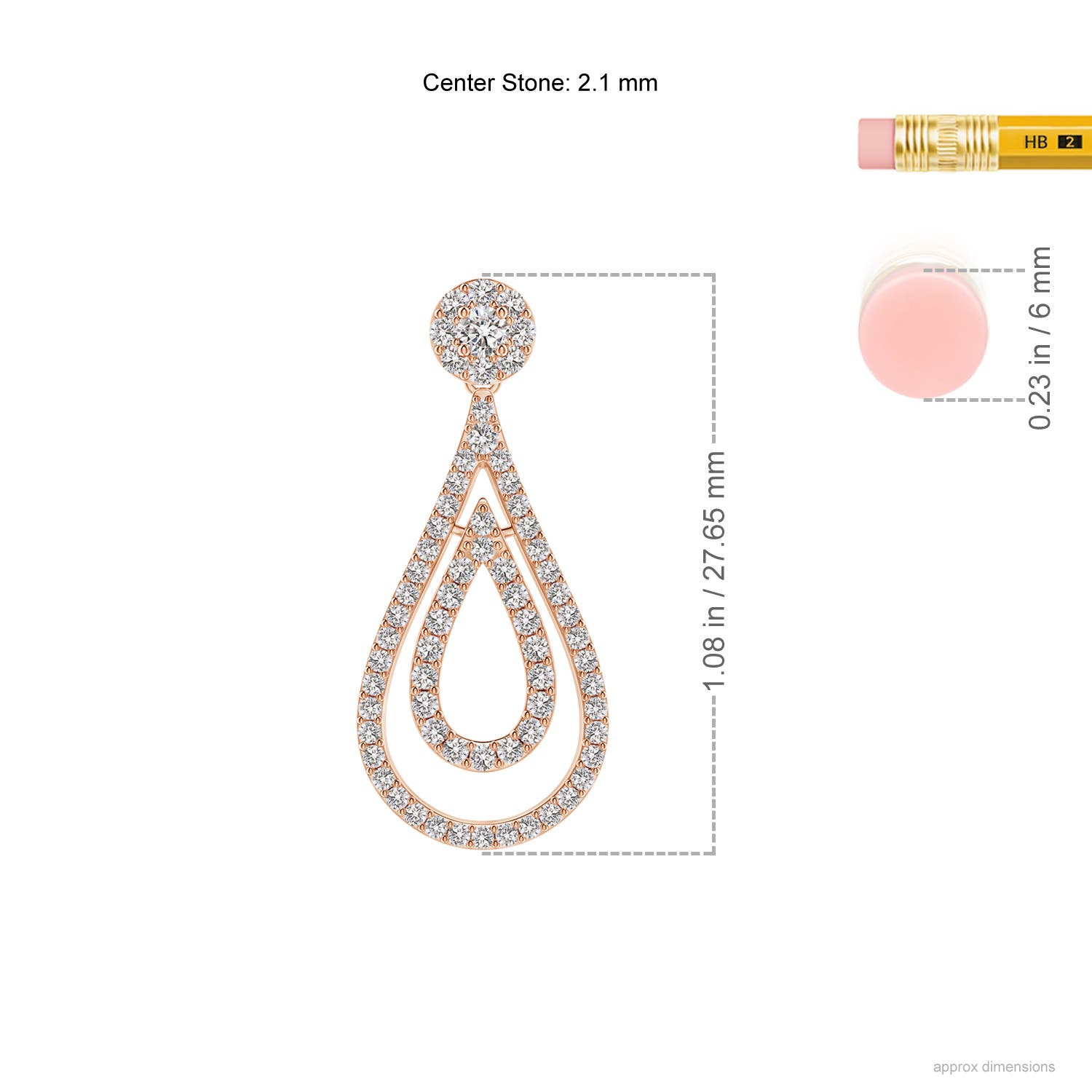 I-J, I1-I2 / 0.79 CT / 14 KT Rose Gold