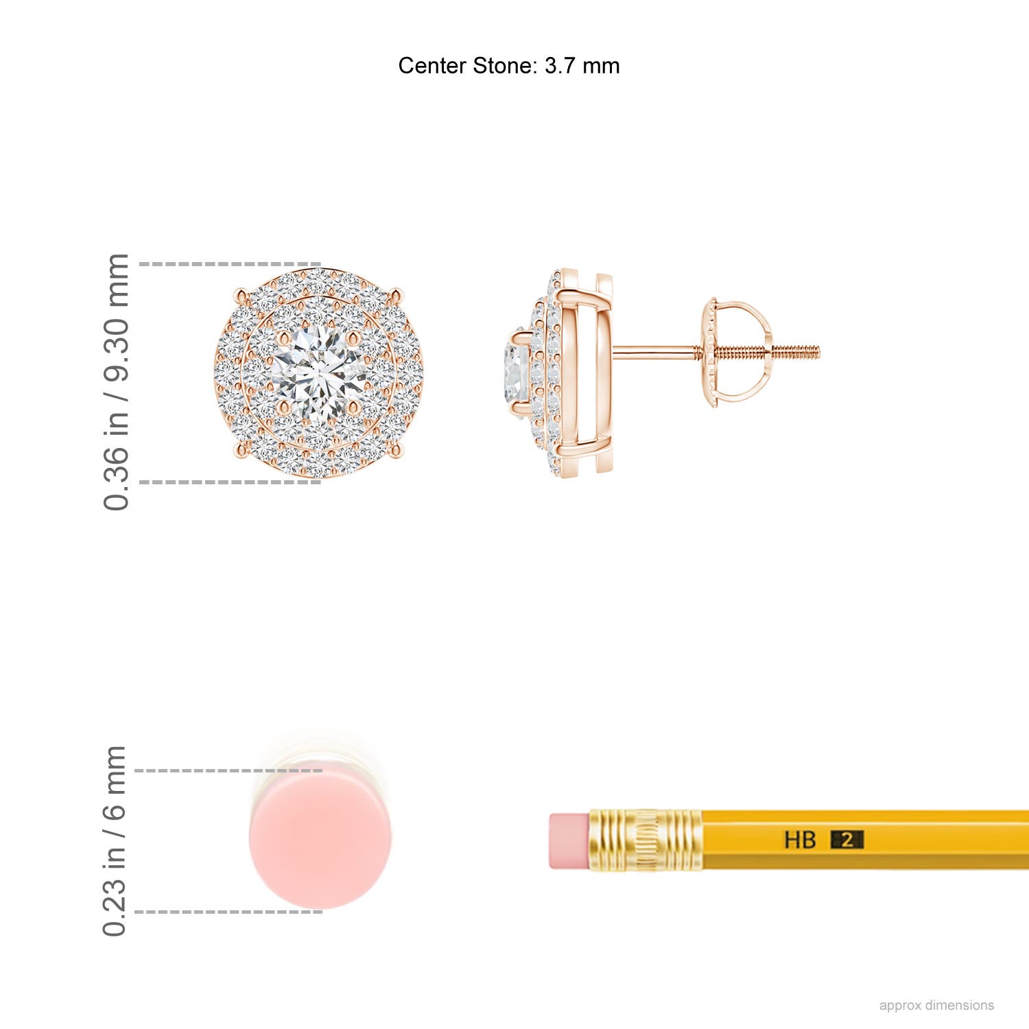 H, SI2 / 0.75 CT / 14 KT Rose Gold