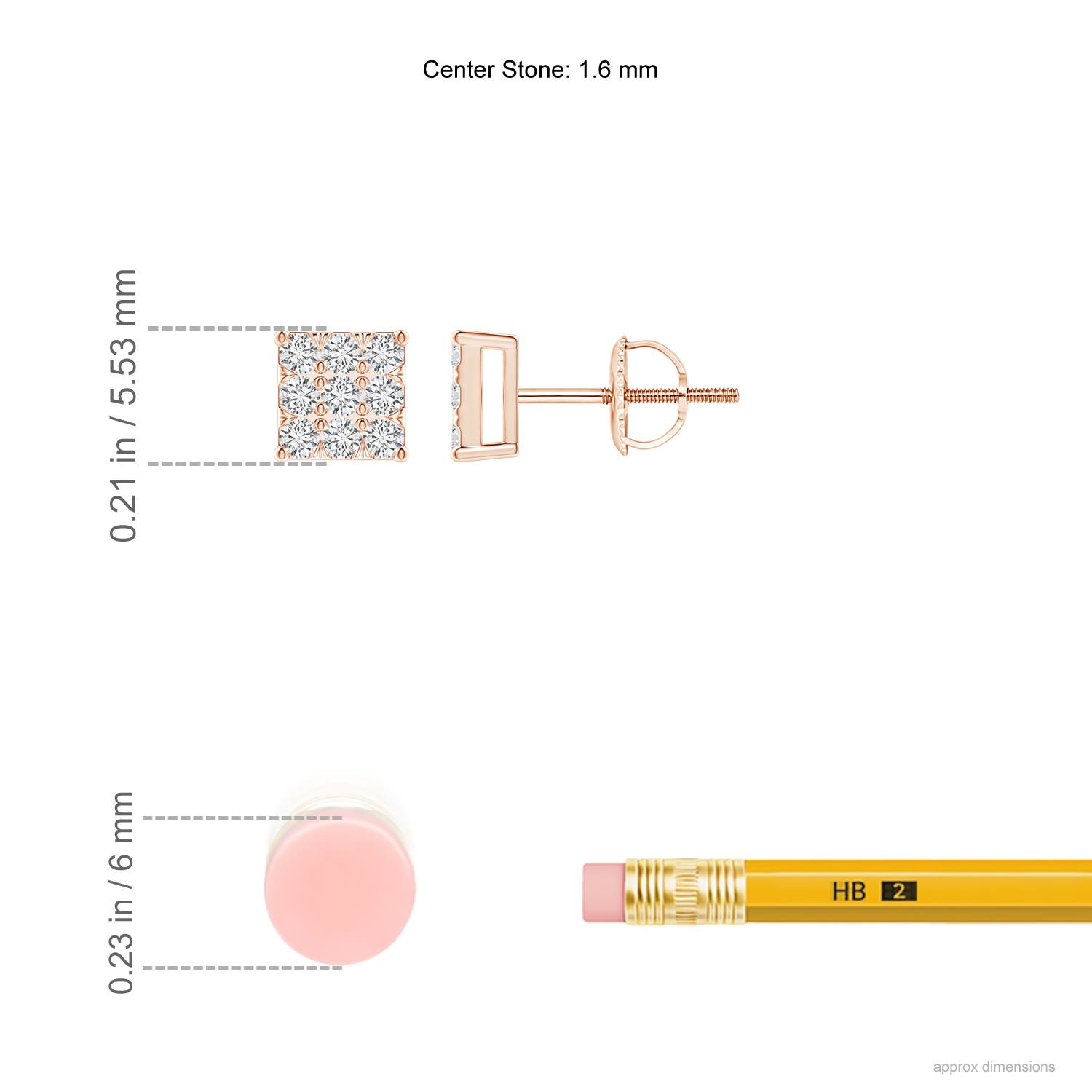 H, SI2 / 0.32 CT / 14 KT Rose Gold