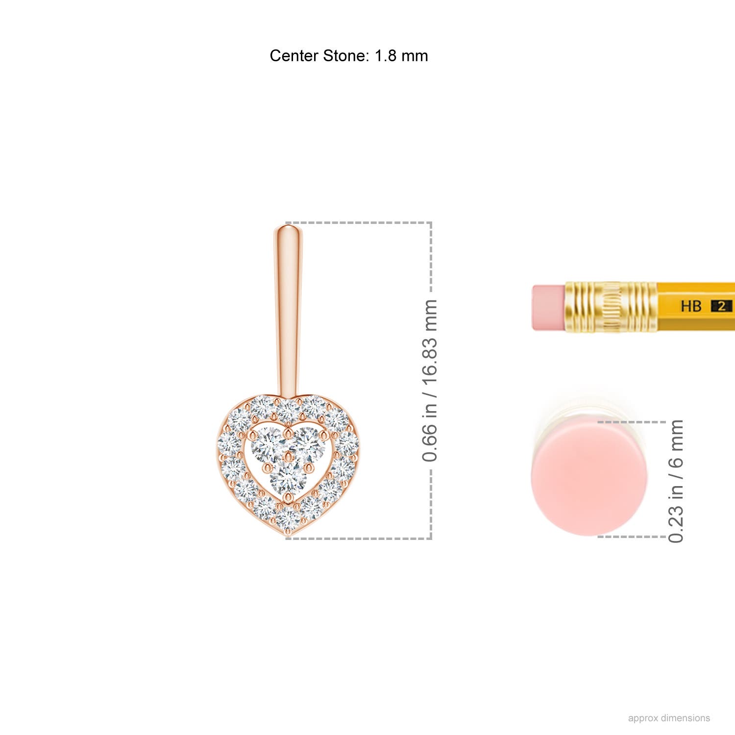 F-G, VS / 0.37 CT / 14 KT Rose Gold