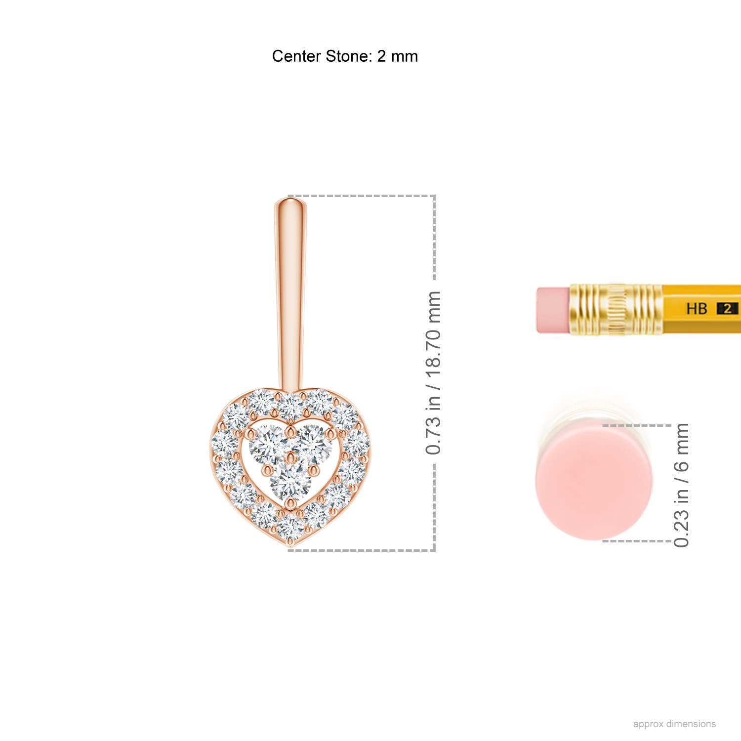 F-G, VS / 0.52 CT / 14 KT Rose Gold