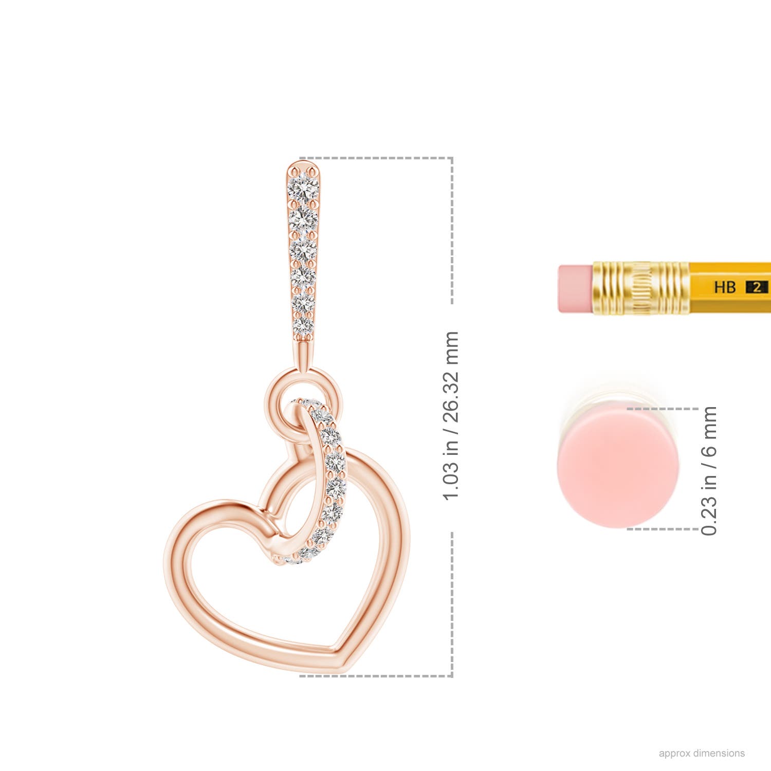 I-J, I1-I2 / 0.25 CT / 14 KT Rose Gold