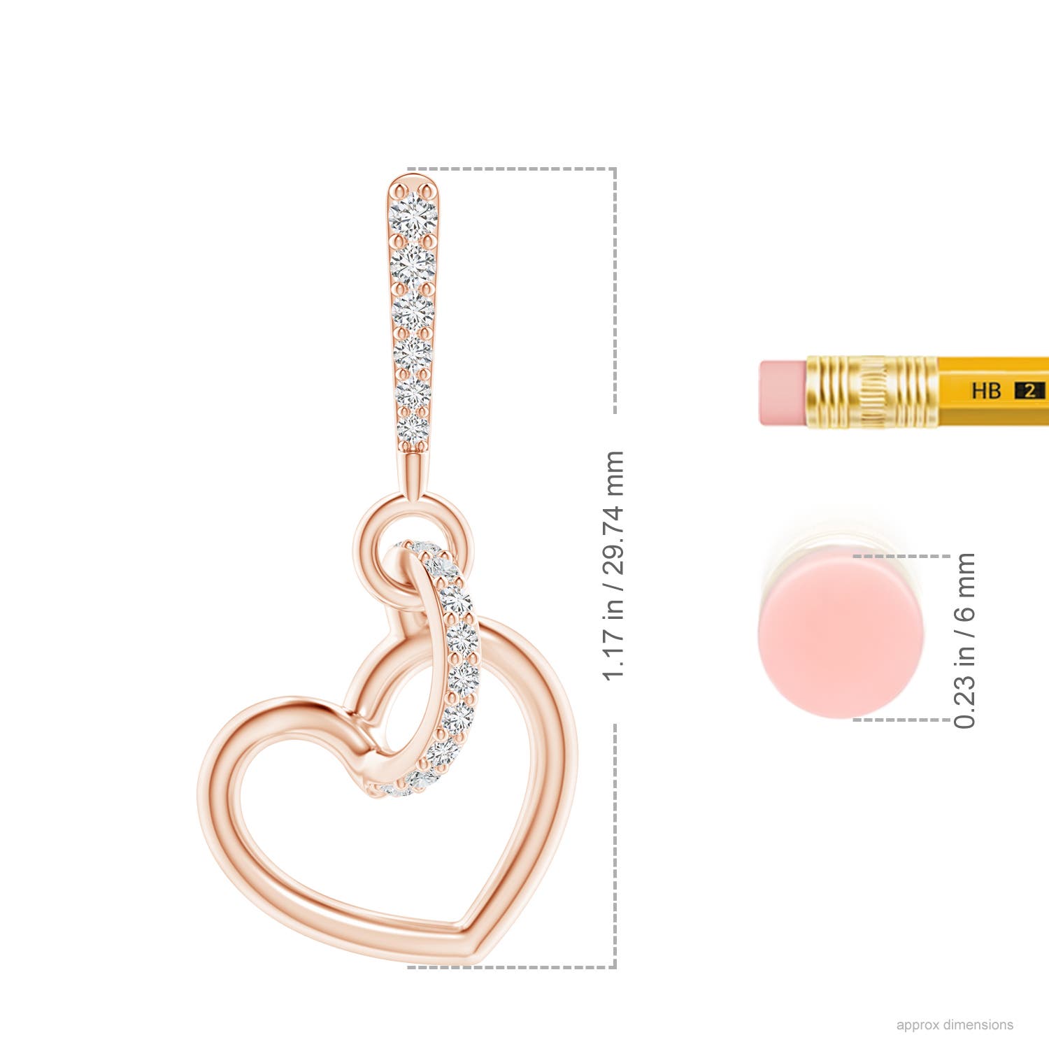 H, SI2 / 0.38 CT / 14 KT Rose Gold