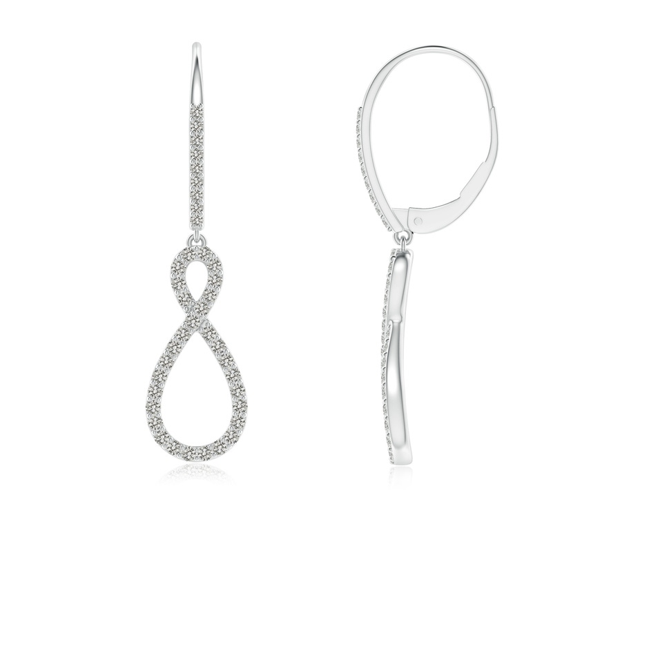 0.95mm KI3 Diamond Infinity Twist Drop Earrings in White Gold 