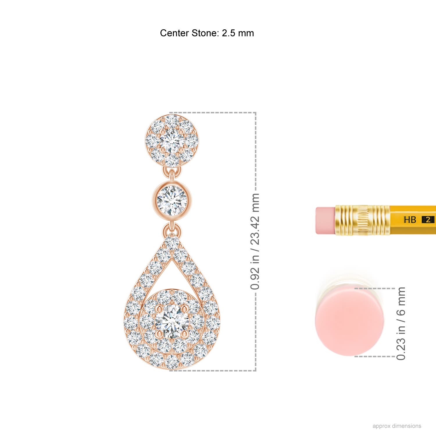 G, VS2 / 0.76 CT / 14 KT Rose Gold