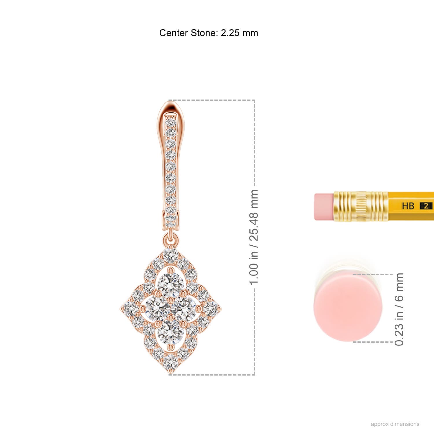 I-J, I1-I2 / 0.76 CT / 14 KT Rose Gold