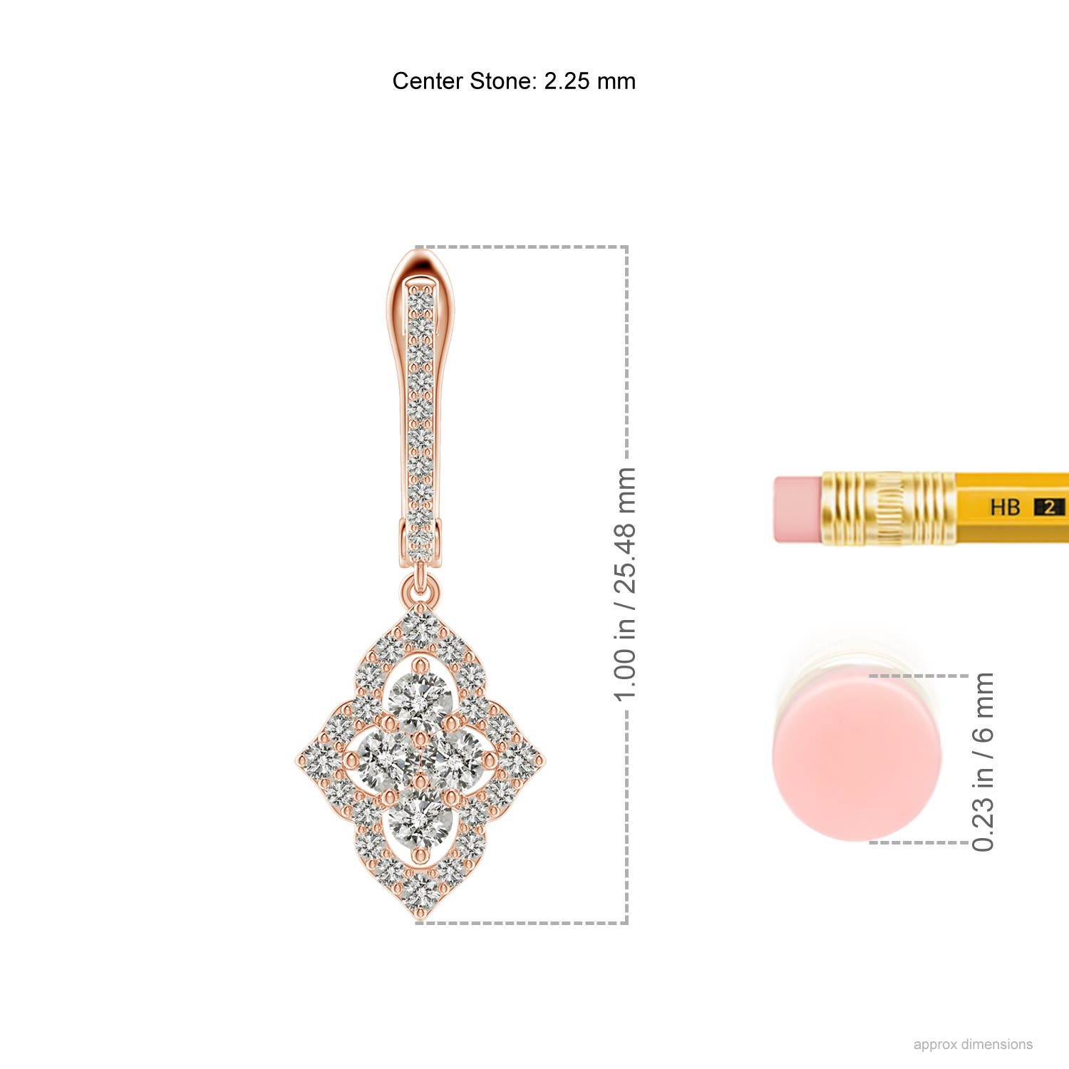 K, I3 / 0.76 CT / 14 KT Rose Gold