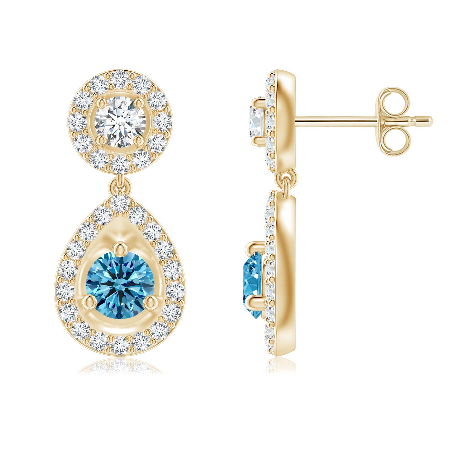 Stunning Blue Diamond Earrings
