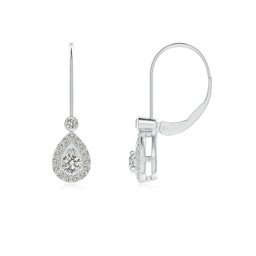 Drop White Gold Diamond Earrings