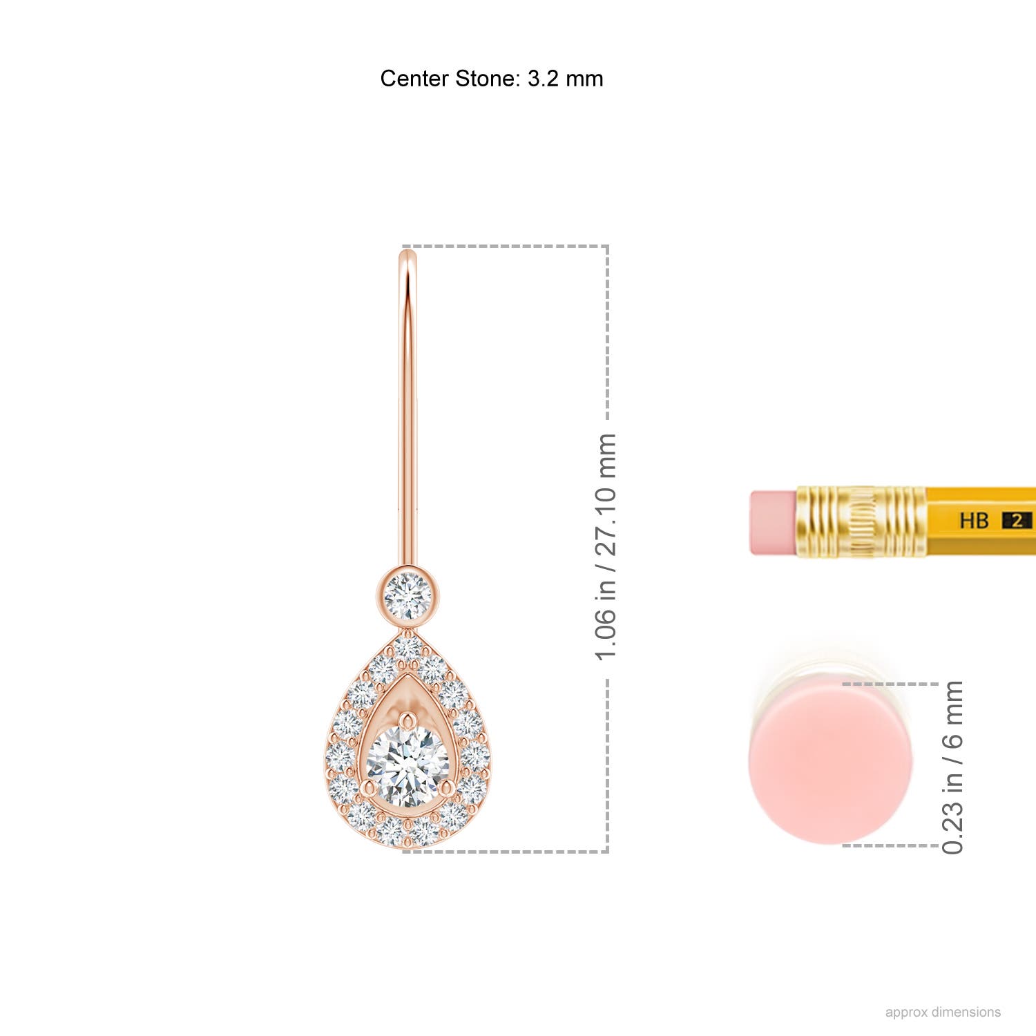 G, VS2 / 0.62 CT / 14 KT Rose Gold