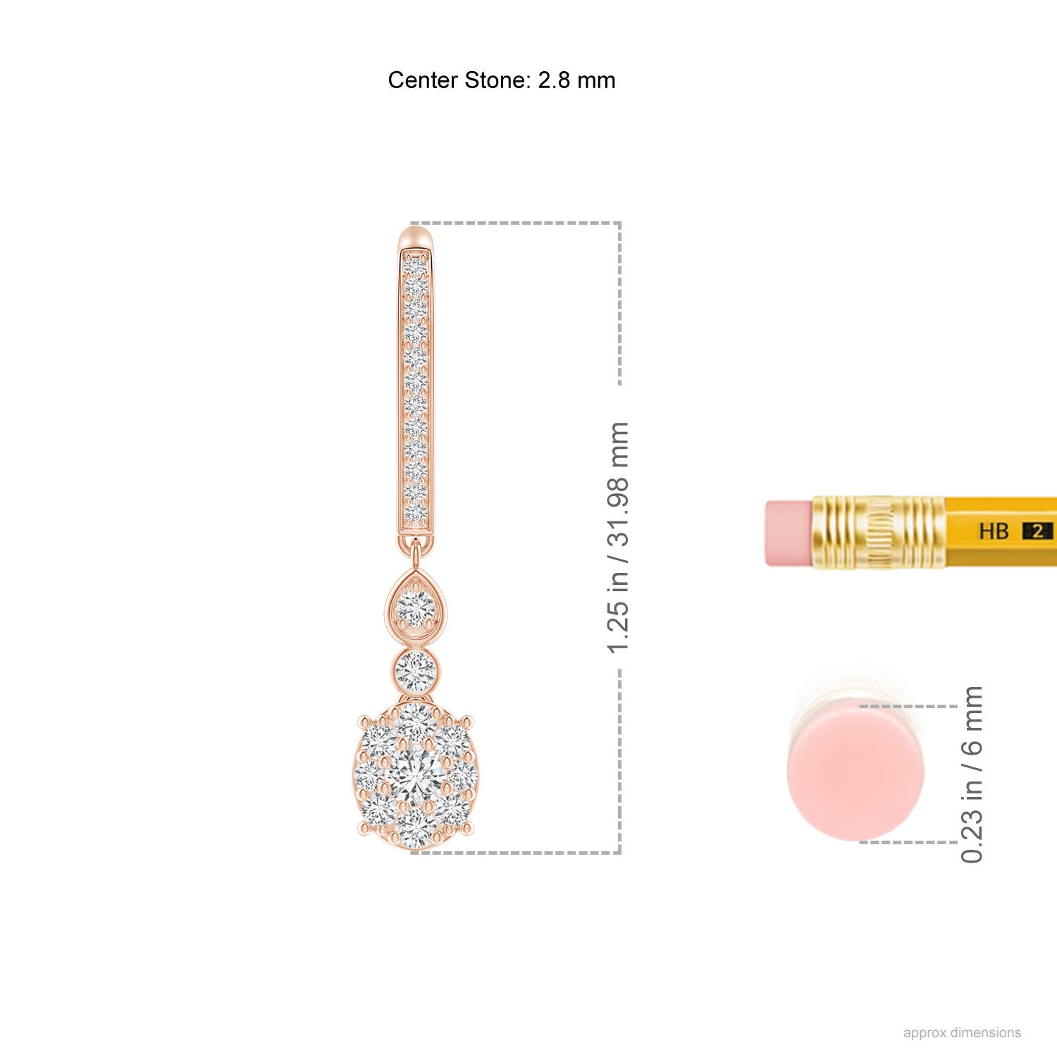 H, SI2 / 0.74 CT / 14 KT Rose Gold