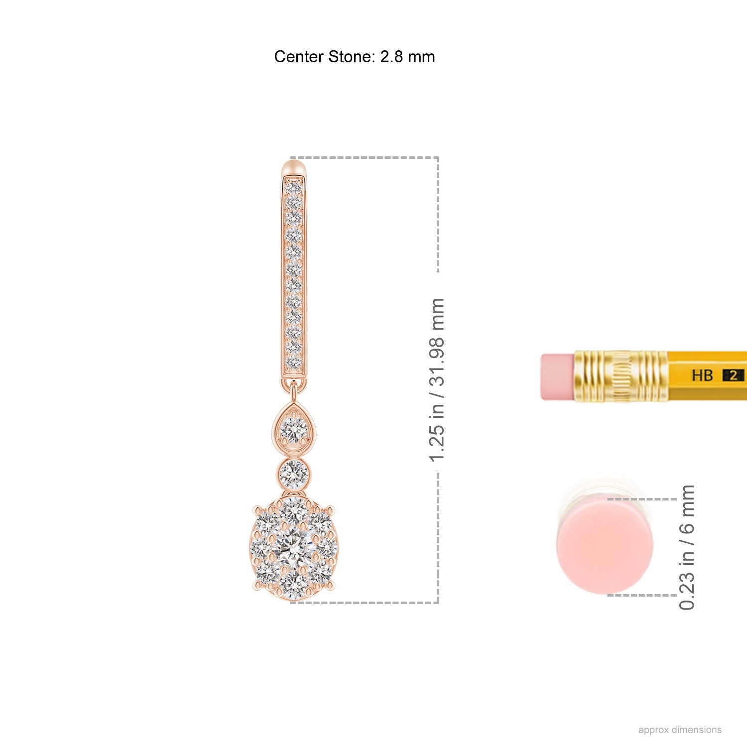 I-J, I1-I2 / 0.74 CT / 14 KT Rose Gold