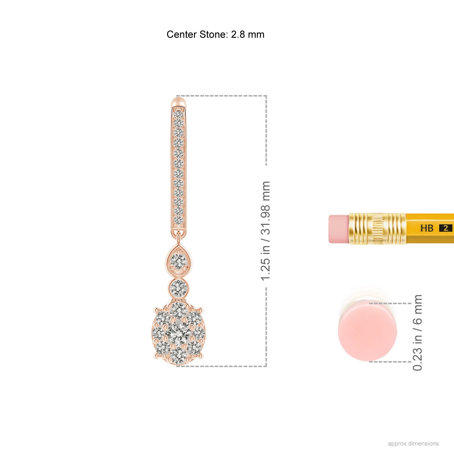 K, I3 / 0.74 CT / 14 KT Rose Gold