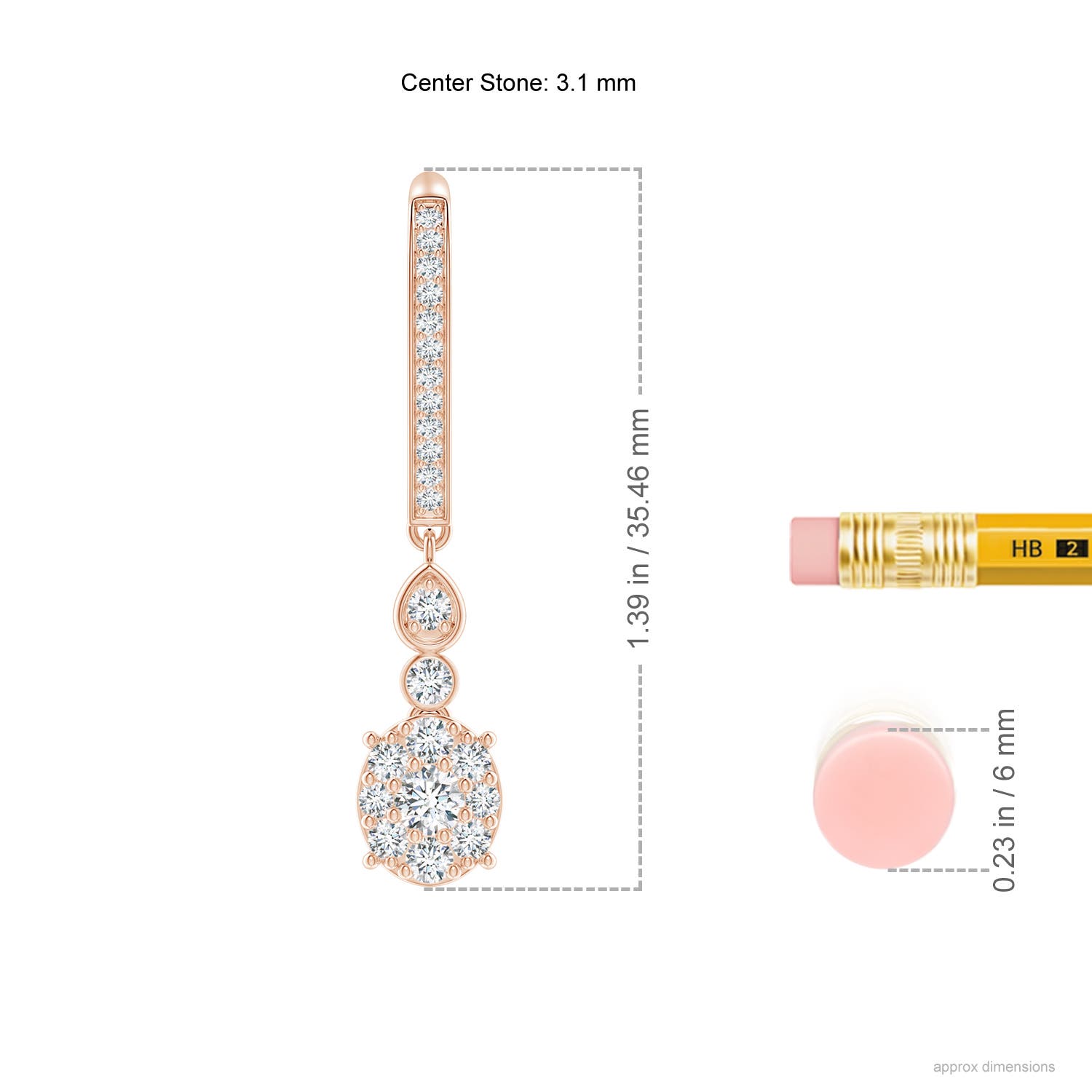 G, VS2 / 0.98 CT / 14 KT Rose Gold