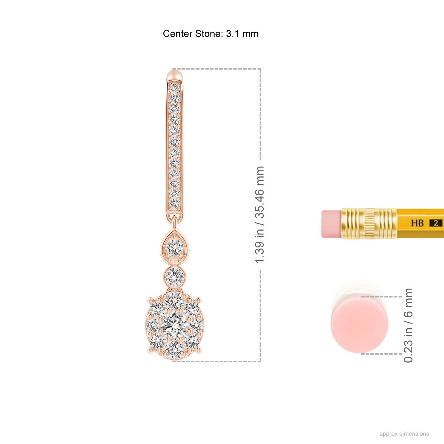 I-J, I1-I2 / 0.98 CT / 14 KT Rose Gold