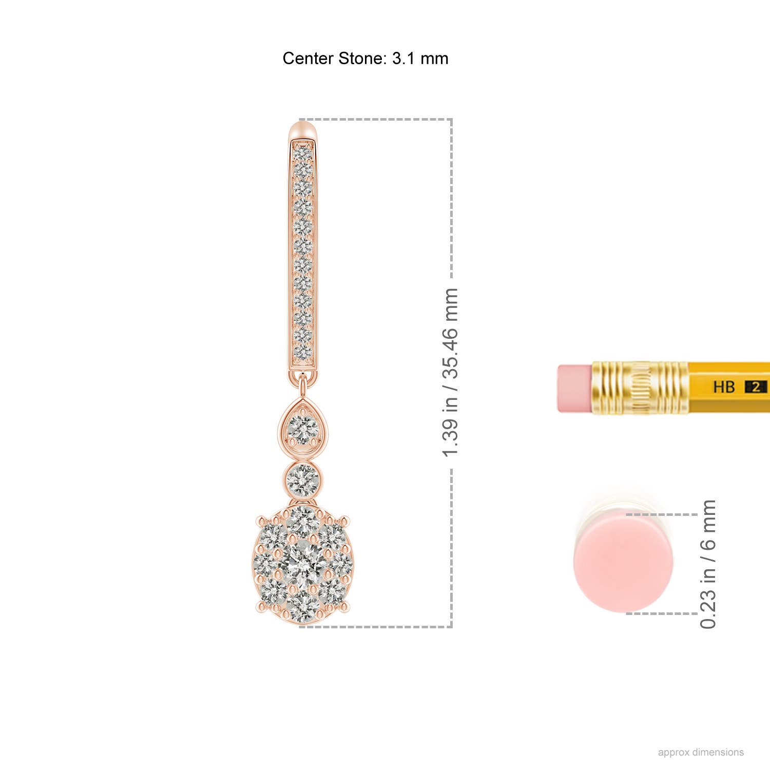 K, I3 / 0.98 CT / 14 KT Rose Gold