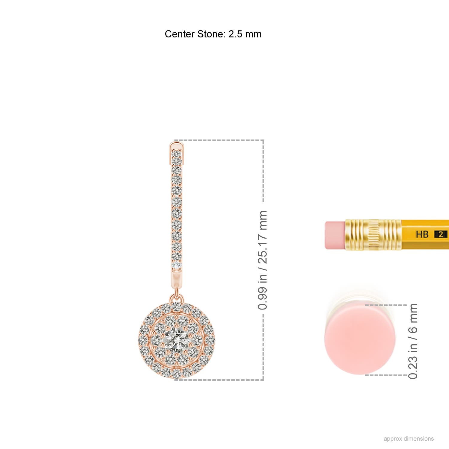 K, I3 / 0.58 CT / 14 KT Rose Gold