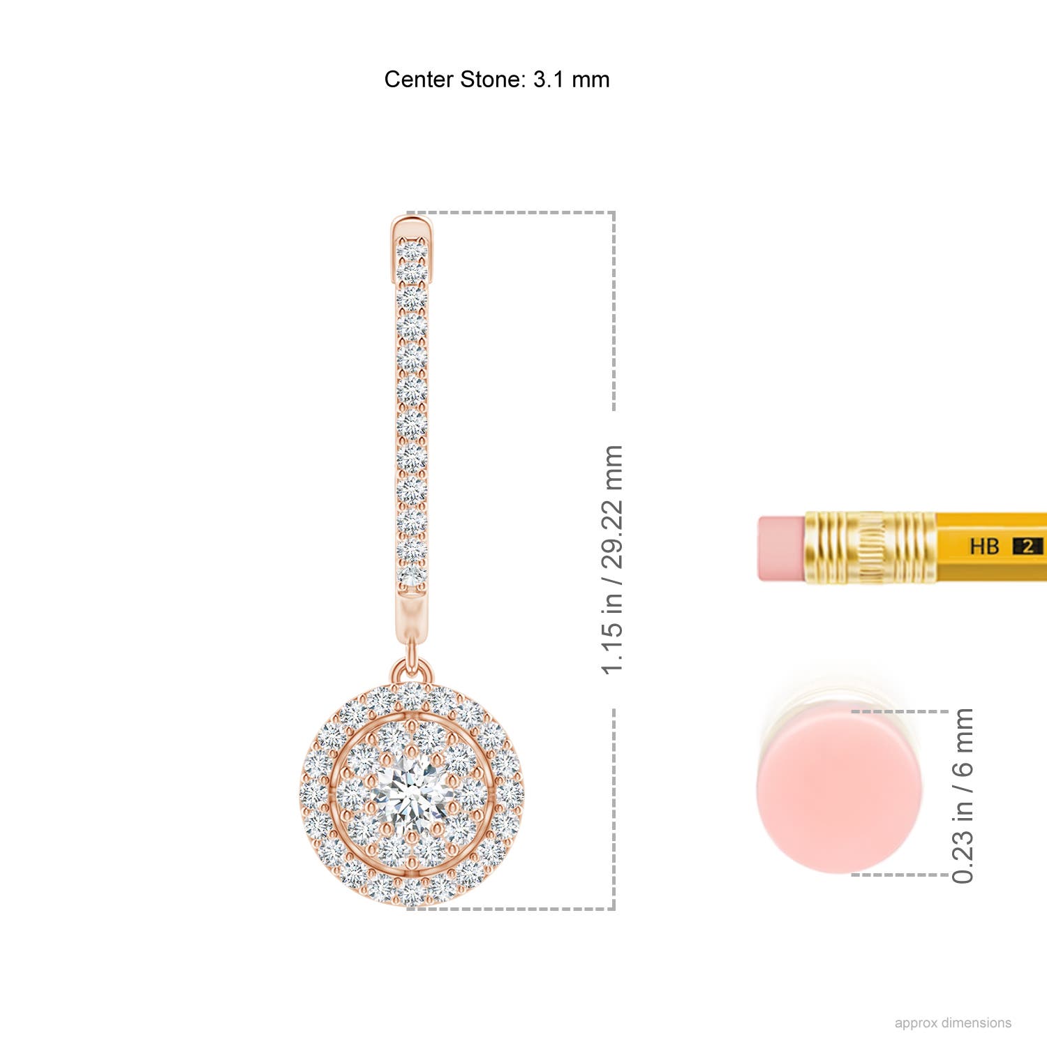 G, VS2 / 0.82 CT / 14 KT Rose Gold