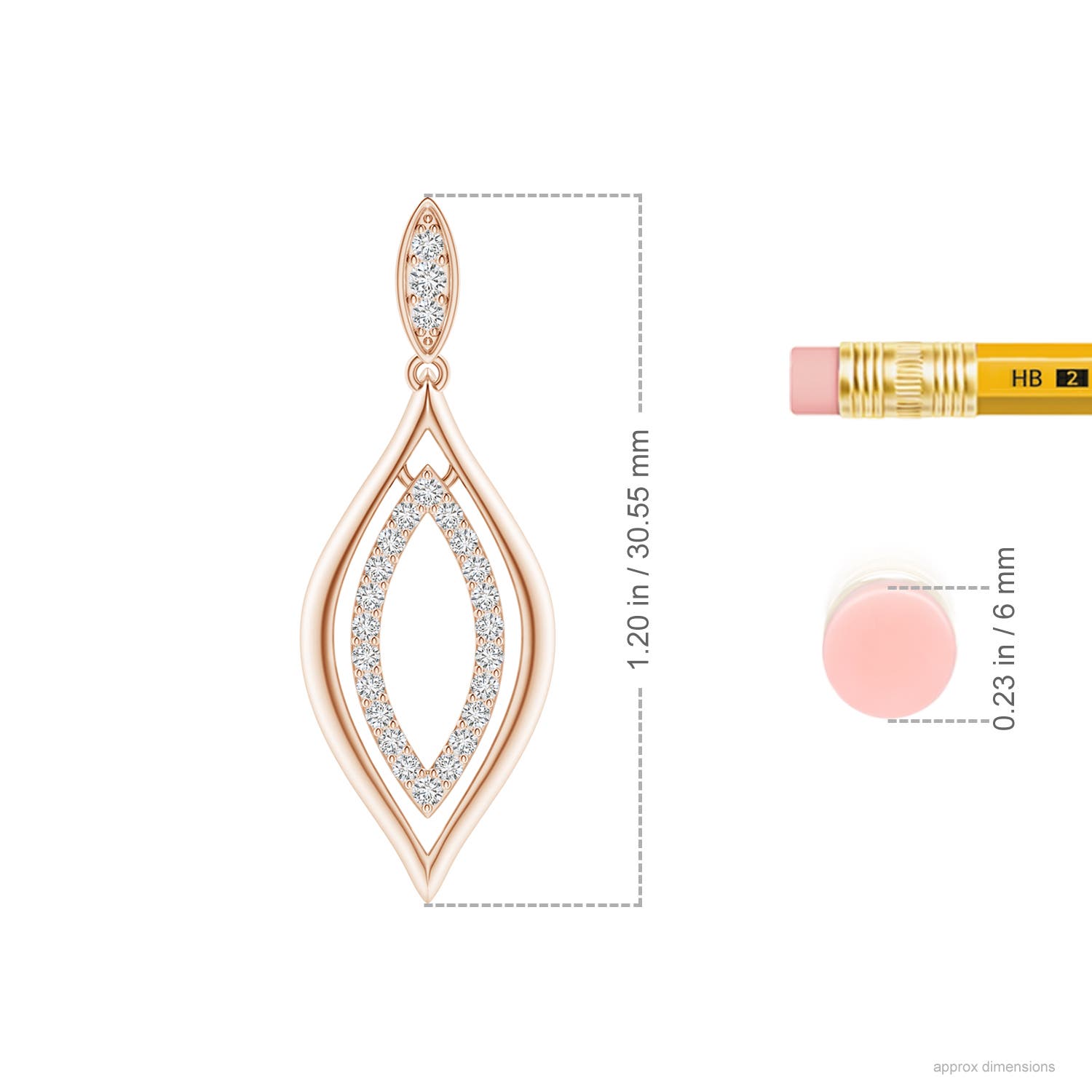 H, SI2 / 0.27 CT / 14 KT Rose Gold