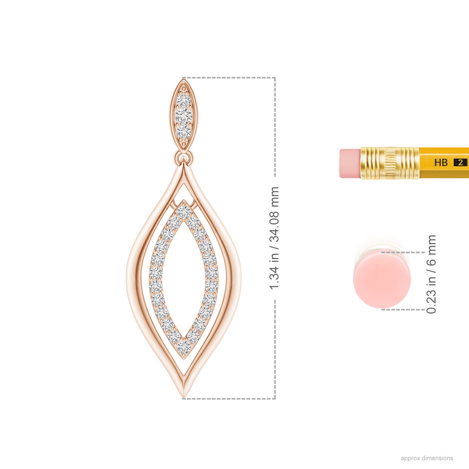 H, SI2 / 0.33 CT / 14 KT Rose Gold