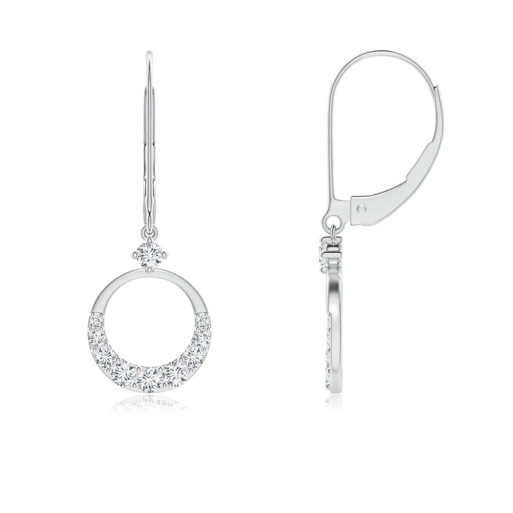1.8mm GVS2 Graduated Diamond Round Drop Earrings in P950 Platinum