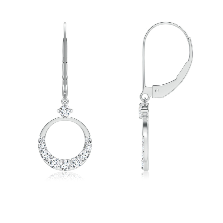 1.8mm GVS2 Graduated Diamond Round Drop Earrings in P950 Platinum 