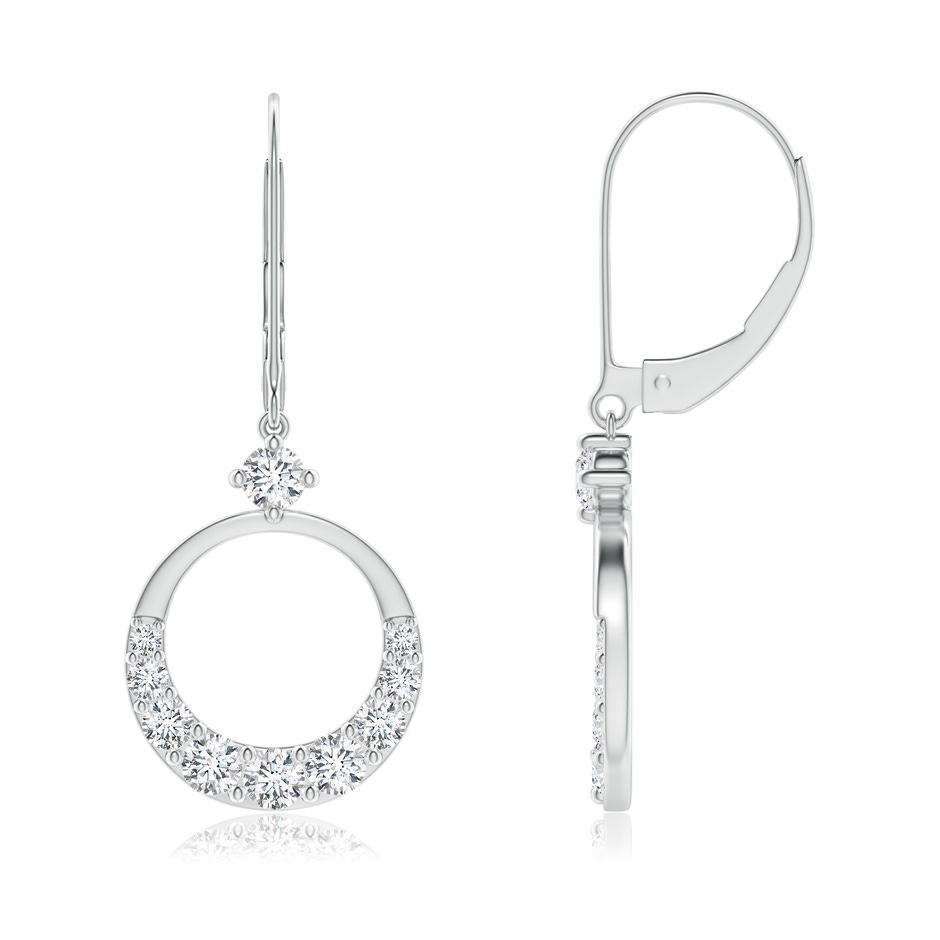 2.2mm GVS2 Graduated Diamond Round Drop Earrings in P950 Platinum 