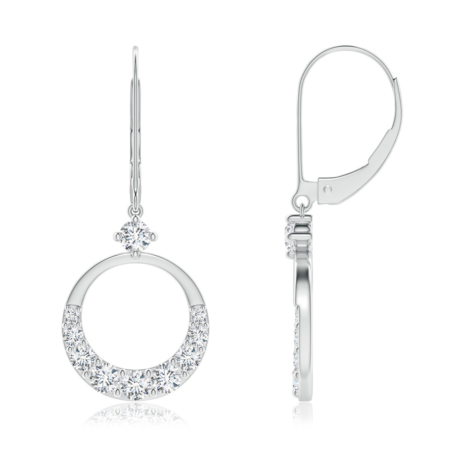 2.2mm GVS2 Graduated Diamond Round Drop Earrings in White Gold 