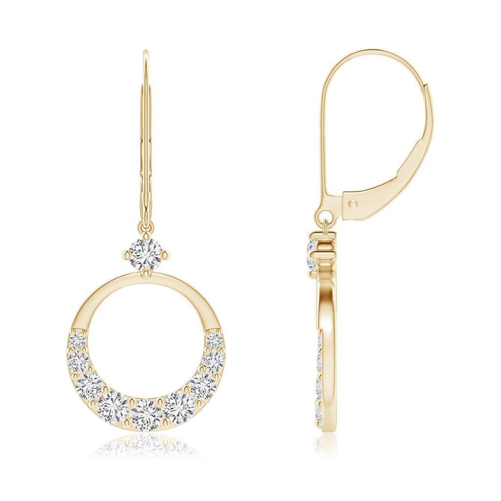 2.2mm HSI2 Graduated Diamond Round Drop Earrings in Yellow Gold