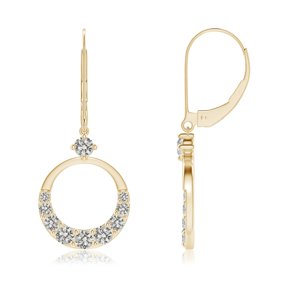 2.2mm KI3 Graduated Diamond Round Drop Earrings in Yellow Gold 